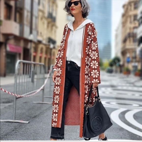 NWT Zara long jacquard knit coat special edition - Picture 10 of 17